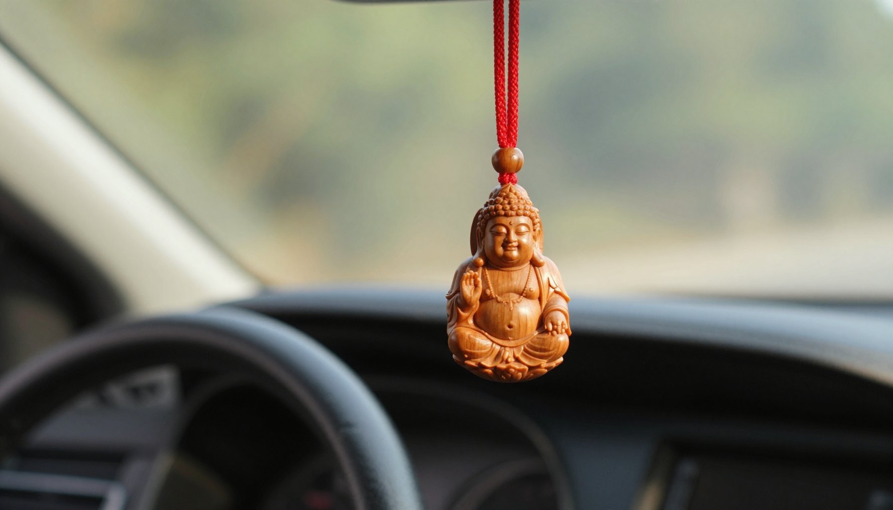 Tượng gỗ trên xe ô tô đặt taplo hợp phong thủy