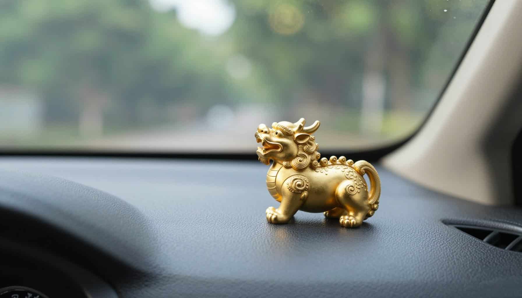 Móc khóa cầu tài tỳ hưu phong thủy cho tuổi Thân để gì trên xe ô tô