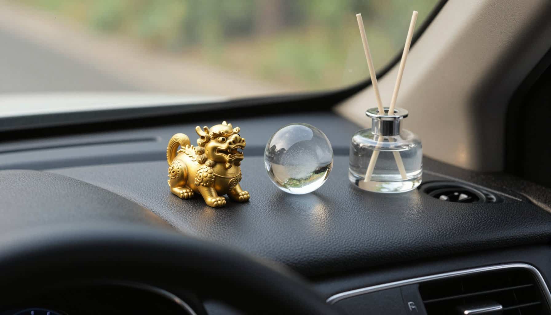 dây khánh treo ô tô và cách trưng bày vật phẩm phong thủy trên ô tô