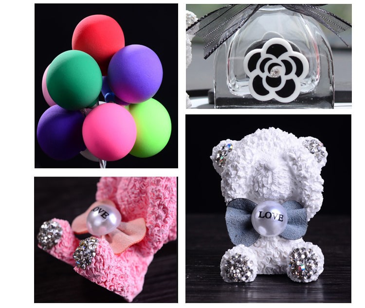 decor xe hoi hinh gau de thuong