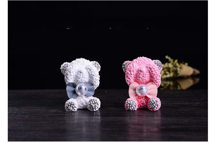 decor xe hoi hinh gau de thuong