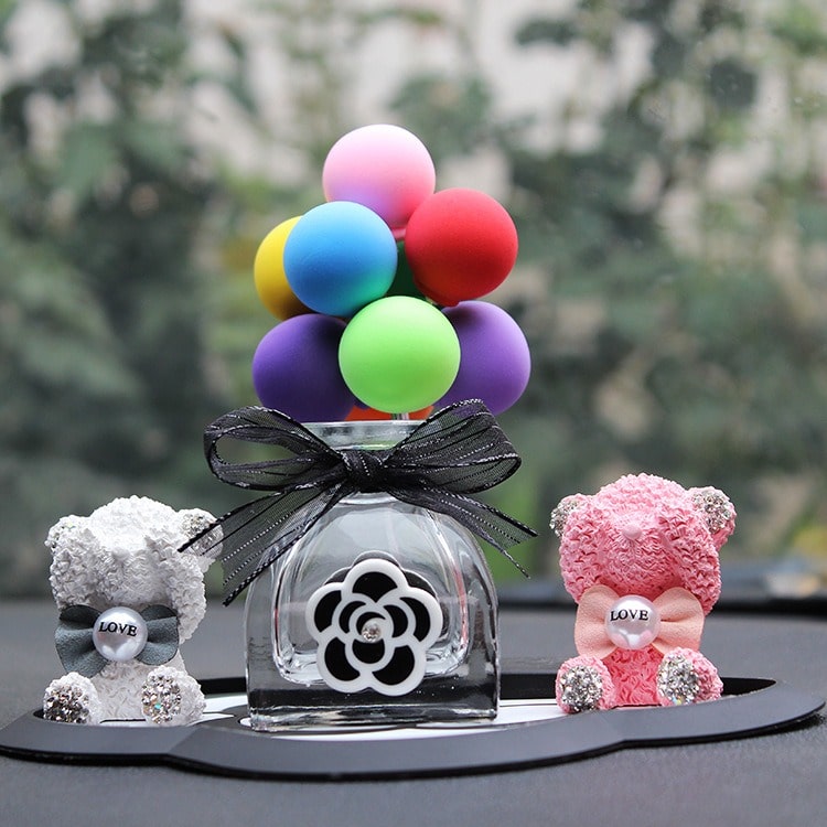 decor xe hoi hinh gau de thuong