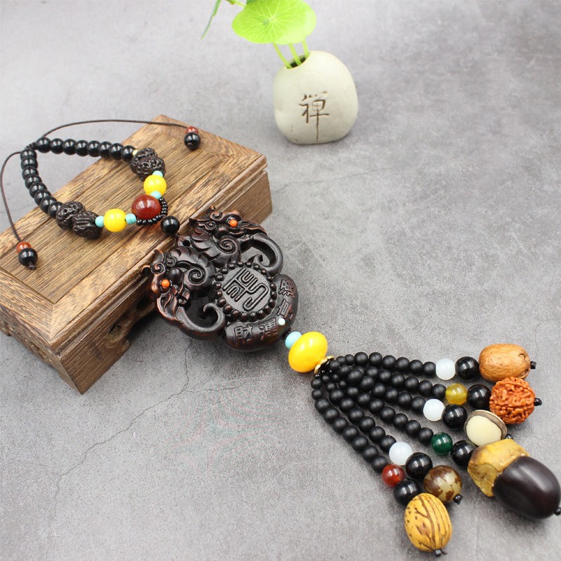 Dây treo xe ô tô Bầu Hồ Lô gỗ xoan đào