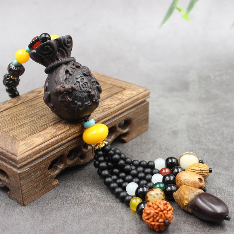 Dây treo xe ô tô Bầu Hồ Lô gỗ xoan đào