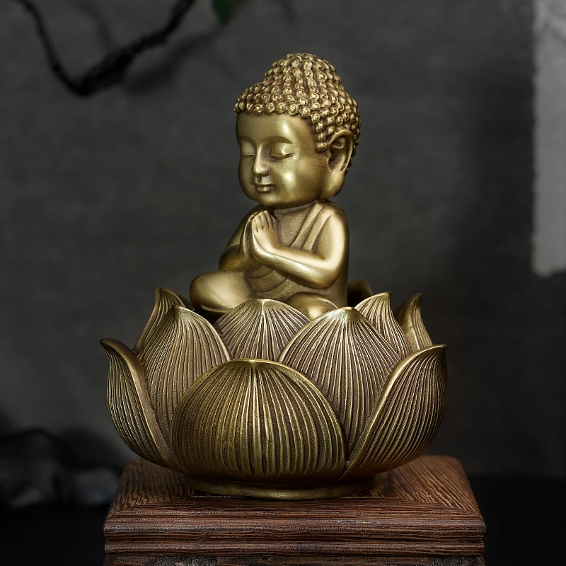 Tượng Phật An Nhiên Hoa Sen Taplo