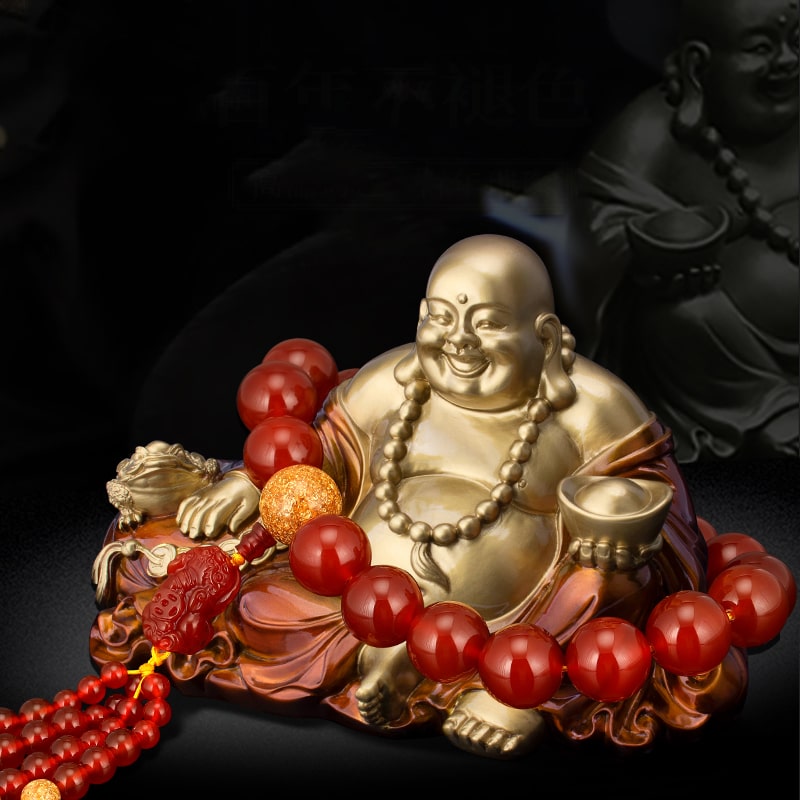 Tượng Phật Cười Sung Túc Để Taplo Ô Tô