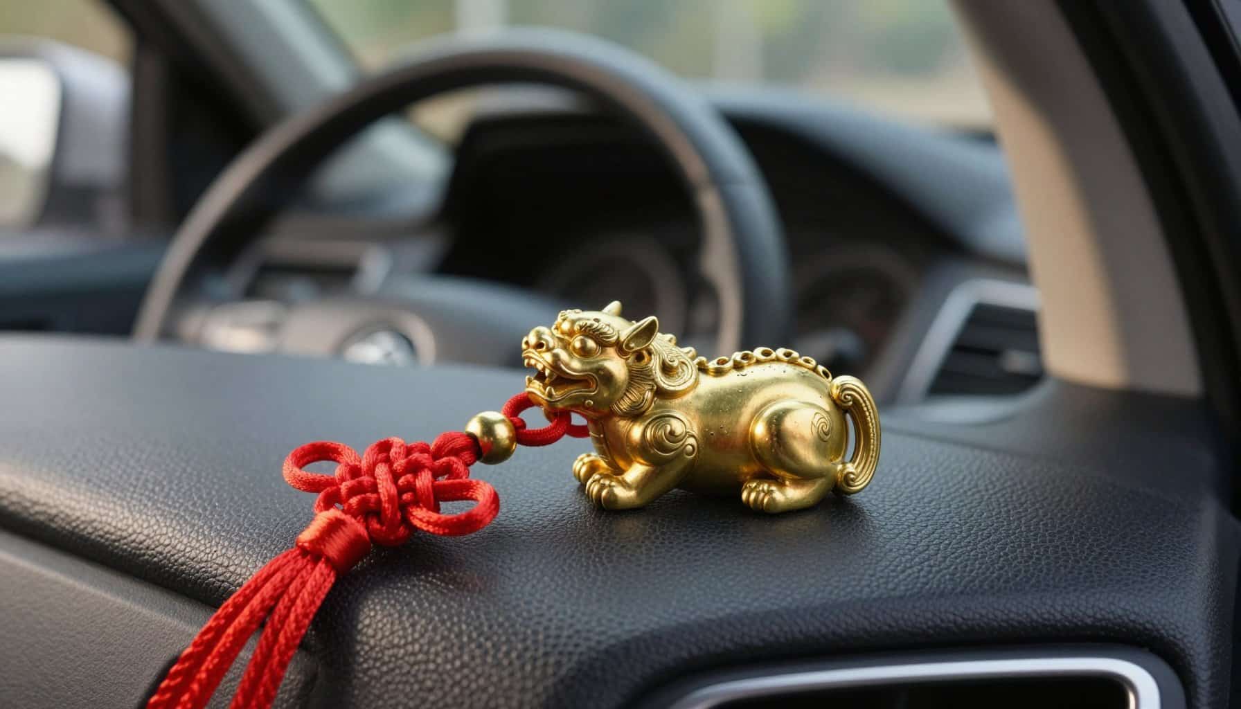 Móc khóa ô tô tỳ hưu và phụ kiện ô tô phong thủy tại showroom
