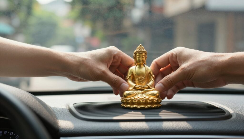 Cách đặt tượng phật trên taplo — ảnh đại diện bài viết dotrangtrioto.com